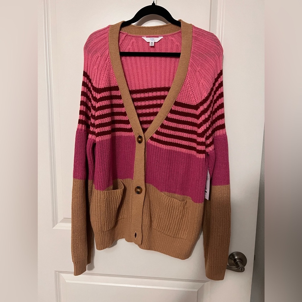 Time & try multi color sweater / cardigan (NWT) size 2x